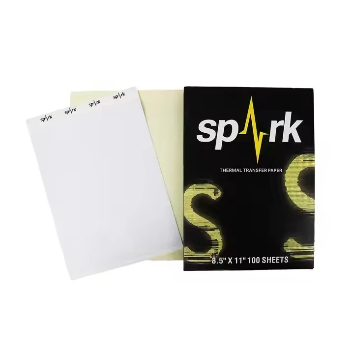 Spark pürüzsüz dövme kağıdı mürekkep püskürtmeli yüksek parlaklık geçici şablon kağıt hassas vücut sanatı