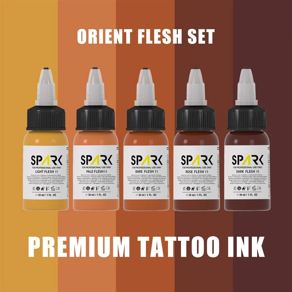 1oz Organic Permanent Professional EU Certified Flesh Tone Skin Tattoo Ink Set best