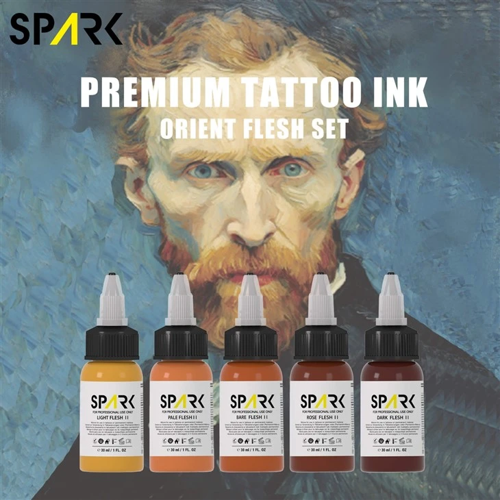 Professional 1oz Bottles Flesh Tone Tattoo Ink Set - EU REACH Compliant factory