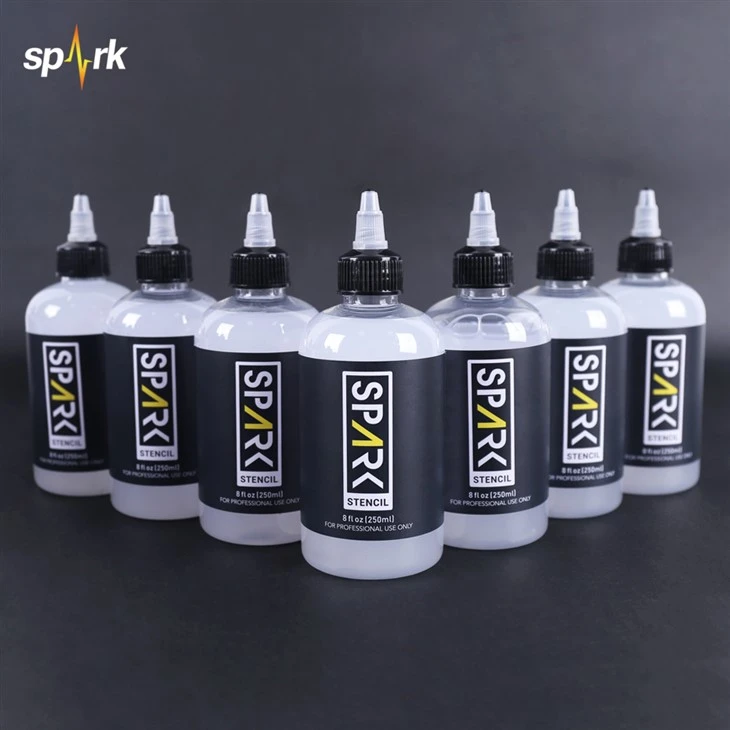 SAPRK 8 FL OZ (250 ML) Profesyonel Hızlı Kuru Non - Solma Pürüzsüz Dövme Transfer Şablon Jel Dövme Sanatçıları
