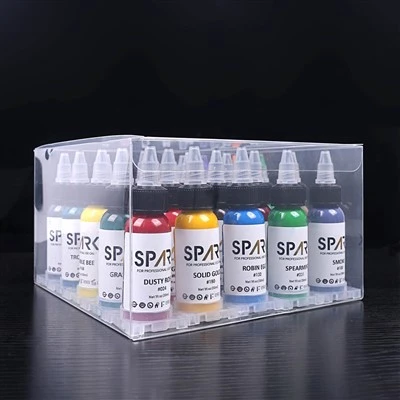 1oz (30ml) Spark Uzun-Ömürlü ve Hızlı Premium 25 Renkli Dövme Mürekkebi Dövme ve Vücut Sanatı İçin Set