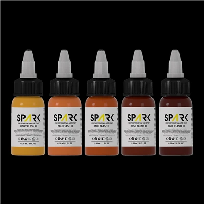 Profesyonel 1oz Şişe Ten Rengi Dövme Mürekkebi Seti - AB REACH Uyumlu