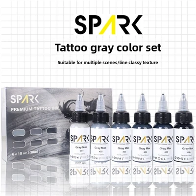 Profesyonel Özel Kalıcı Makyaj Seti Kıvılcım Gri 30ml/1 oz Dövme Sanatçıları için Organik Dövme Mürekkebi
