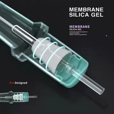 Kıvılcım Yepyeni Şeffaf Kabuk Membran 0.35 mm /12 Dövme Mağazası Tedariki için Dövme Kartuş İğneleri