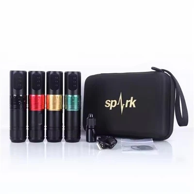 Spark Fabrika Toptan Özelleştirilmiş Ayarlanabilir Strok 1600mAh Pil Dövme Tabancası Kablosuz Dövme Makinesi