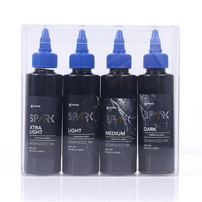Spark En Yeni 4oz*4 Gri Yıkama Seti Su Geçirmez Geçici Dövme Mürekkebi