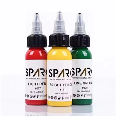 Kıvılcım Organik 1oz (30ml) Cilt Dostu Canlı Dövme Tedarik Mürekkep Kalıcı Makyaj Pigment Dövme Mürekkebi