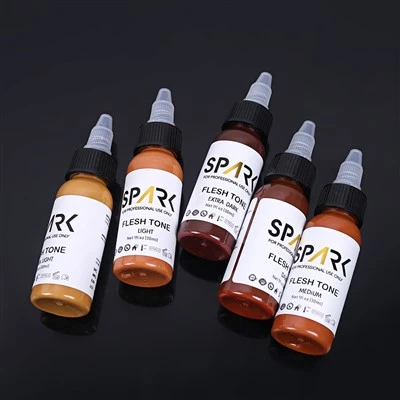 Kıvılcım Dövme Mürekkep Ten Renk Seti 1oz Kozmetik Dövmeleri Karıştırma için Kapaklıklar İçin 5 Parçası Güzellik ve Kişisel Bakım Ürünü