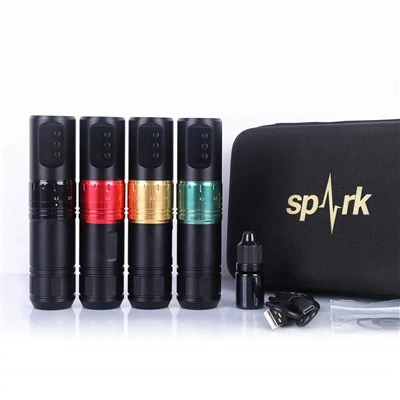 Spark şarj edilebilir kablosuz ayar kalıcı bağlantı tek kullanımlık kartuş kablosuz dövme makinesi kalemi