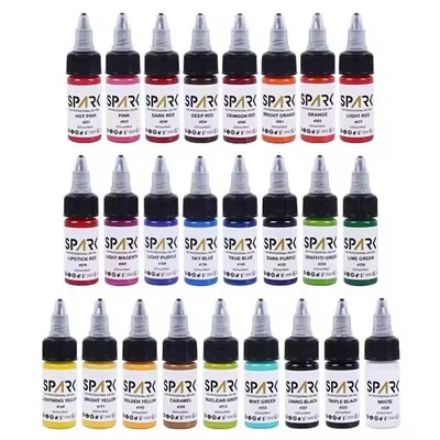 Spark toptan özelleştirilmiş 0. 5 oz 15 ml Toksik olmayan PMU vegan geçici kozmetik profesyonel yağ bazlı dövme mürekkebi