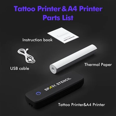 Kablosuz Bluetooth Geçici Dövme Transfer Makine Şablon Tipi