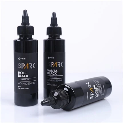 Klasik Siyah 4OZ Astar Siyah Mürekkep Serisi Spark Dövme Mürekkebi Dövme Mürekkebi Siyah Işık