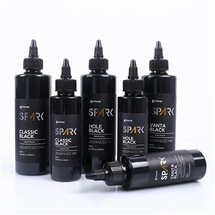 Süper Siyah 8OZ Siyah Mürekkep Serisi Vanta Black Spark Dövme Mürekkebi Dövme Mürekkep Seti