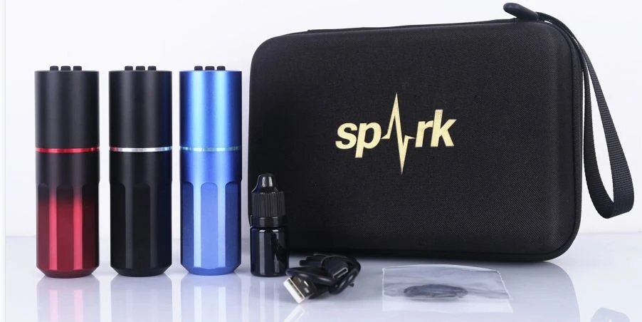 Spark Yeni Fırçasız Motor Profesyonel Kablosuz BatteryDövme Makinesi Kalemi