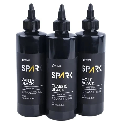 Dövme Mürekkebi 8 Oz Süper Siyah Siyah Mürekkep Serisi Vanta Black Spark Dövme Mürekkebi Dövme Mürekkep Seti